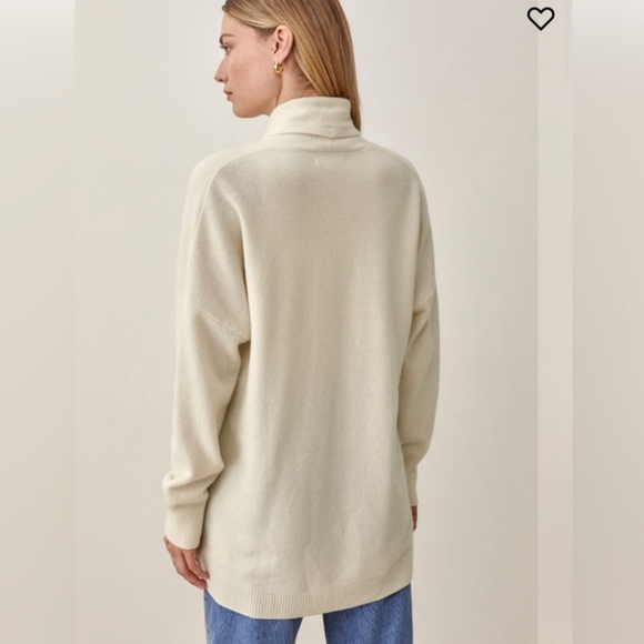 REFORMATION ELEONORA SHAWL COLLARED CARDIGAN IN MEDIUM BNWT ARTIC COLOR - Picture 4 of 6